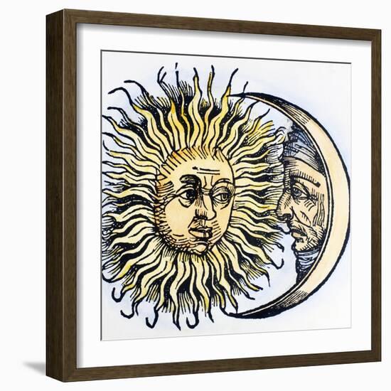 Sun And Moon, 1493-null-Framed Giclee Print