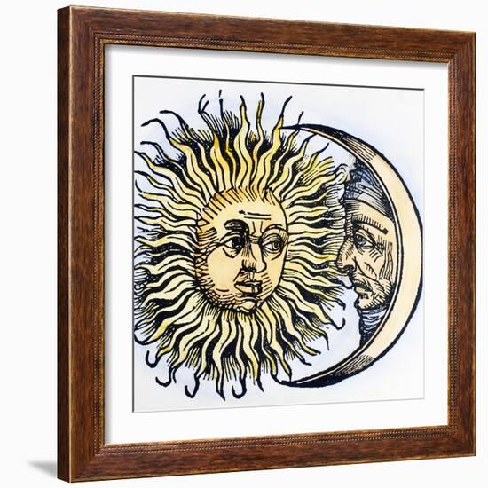 Sun And Moon, 1493-null-Framed Giclee Print