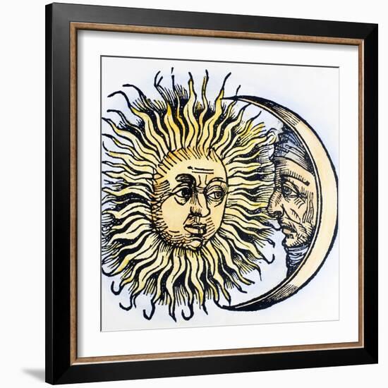 Sun And Moon, 1493-null-Framed Giclee Print