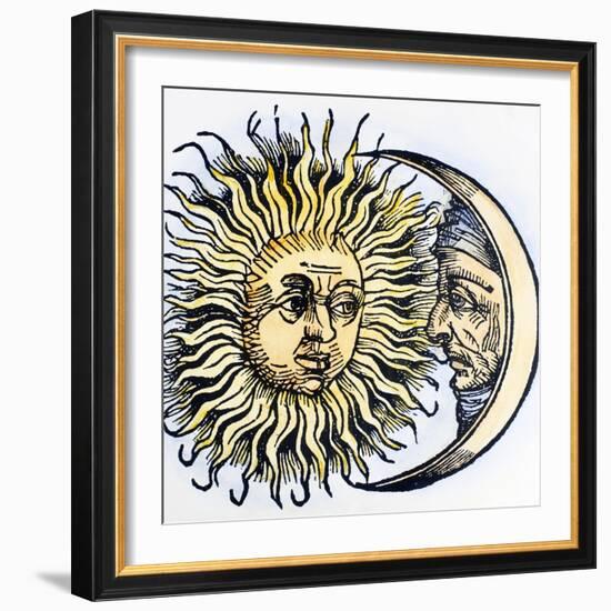 Sun And Moon, 1493-null-Framed Giclee Print