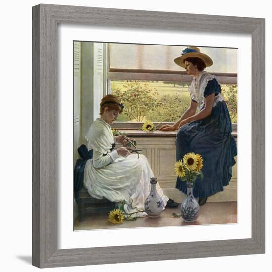 Sun and Moon Flowers, 1890-George Dunlop Leslie-Framed Giclee Print