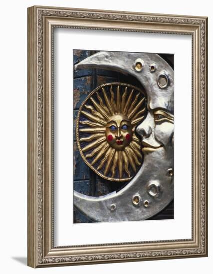 Sun and Moon Venetian Carnival Masks, Italy-Lee Frost-Framed Photographic Print