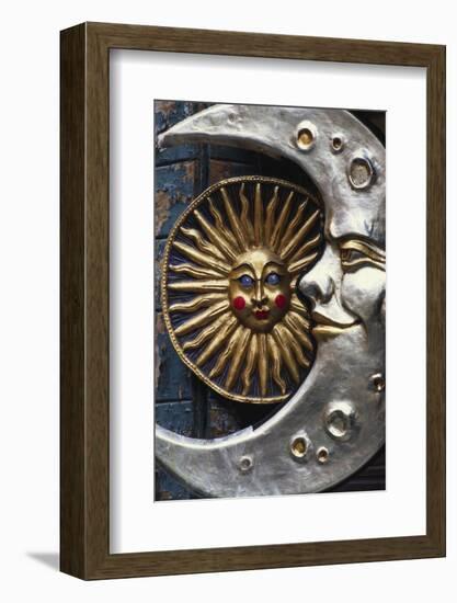 Sun and Moon Venetian Carnival Masks, Italy-Lee Frost-Framed Photographic Print