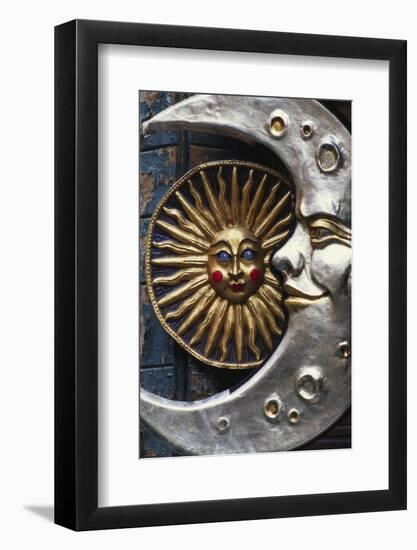 Sun and Moon Venetian Carnival Masks, Italy-Lee Frost-Framed Photographic Print