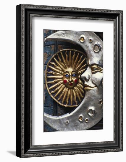 Sun and Moon Venetian Carnival Masks, Italy-Lee Frost-Framed Photographic Print