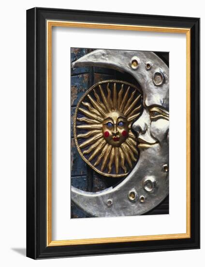 Sun and Moon Venetian Carnival Masks, Italy-Lee Frost-Framed Photographic Print
