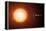 Sun And Planets, Size Comparison-Detlev Van Ravenswaay-Framed Premier Image Canvas