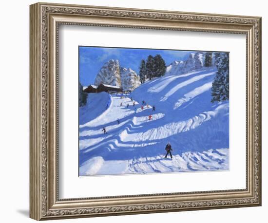 Sun and Shadows, Kitzbuhel, Austria, 2022 (Oil on Canvas)-Andrew Macara-Framed Giclee Print