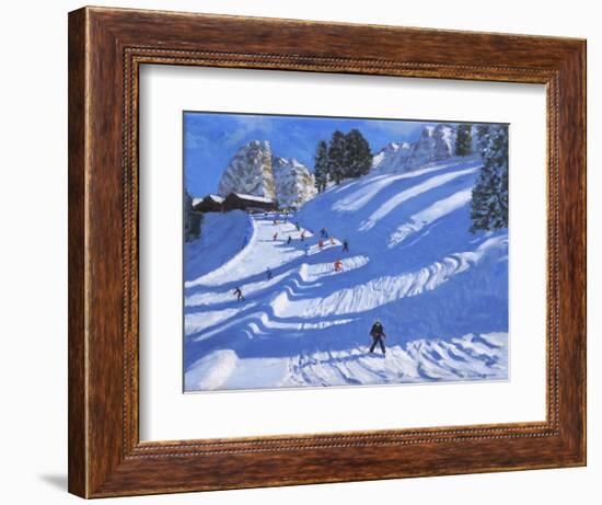 Sun and Shadows, Kitzbuhel, Austria, 2022 (Oil on Canvas)-Andrew Macara-Framed Giclee Print