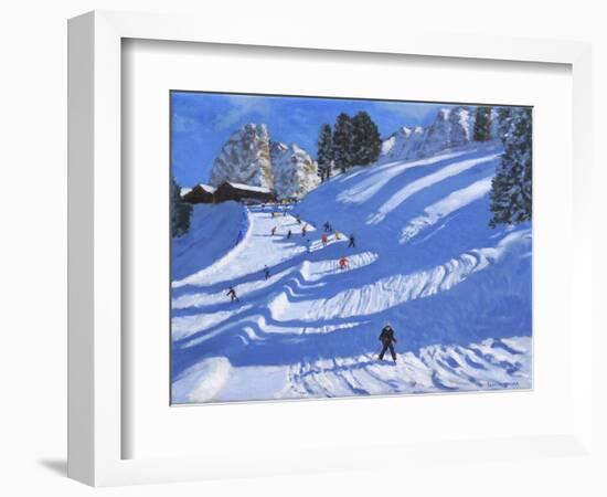 Sun and Shadows, Kitzbuhel, Austria, 2022 (Oil on Canvas)-Andrew Macara-Framed Giclee Print