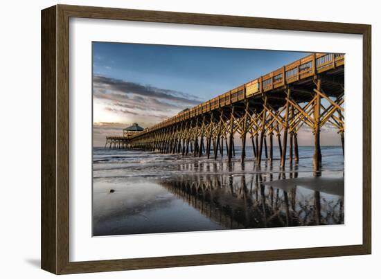 Sun Bath on Folly Beach-Danny Head-Framed Art Print