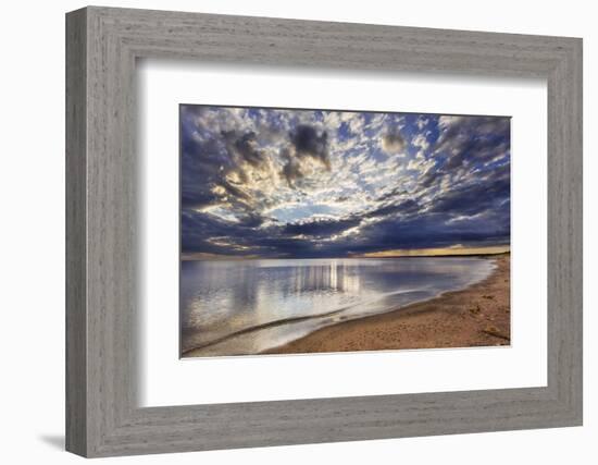 Sun Breaks Cloudy Morning, Superior Point, Lake Superior, Wisconsin, USA-Chuck Haney-Framed Photographic Print