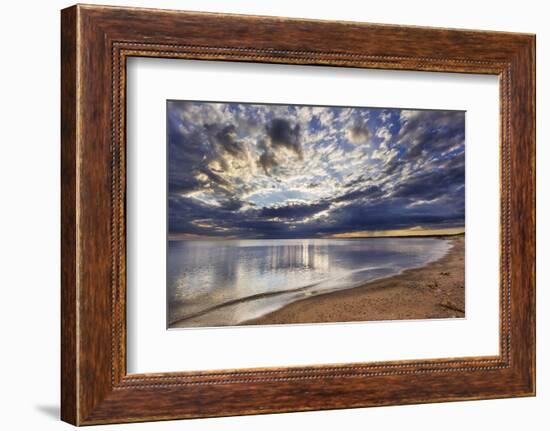 Sun Breaks Cloudy Morning, Superior Point, Lake Superior, Wisconsin, USA-Chuck Haney-Framed Photographic Print