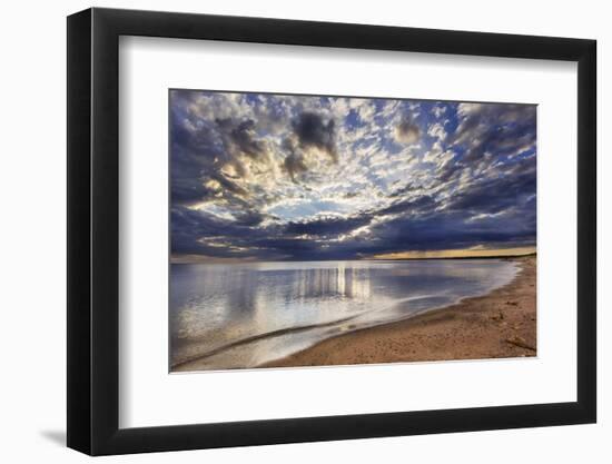 Sun Breaks Cloudy Morning, Superior Point, Lake Superior, Wisconsin, USA-Chuck Haney-Framed Photographic Print