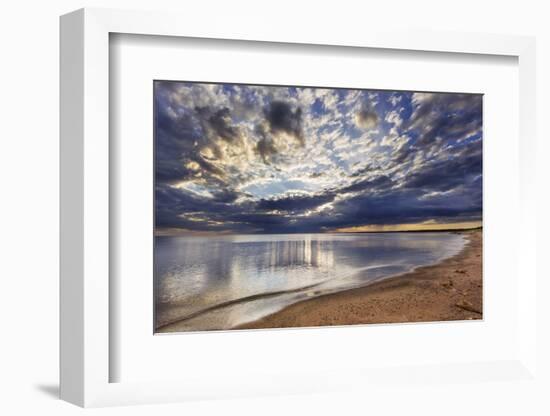 Sun Breaks Cloudy Morning, Superior Point, Lake Superior, Wisconsin, USA-Chuck Haney-Framed Photographic Print