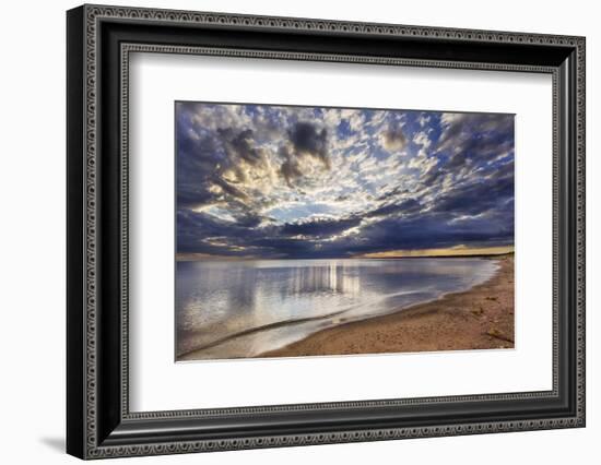 Sun Breaks Cloudy Morning, Superior Point, Lake Superior, Wisconsin, USA-Chuck Haney-Framed Photographic Print