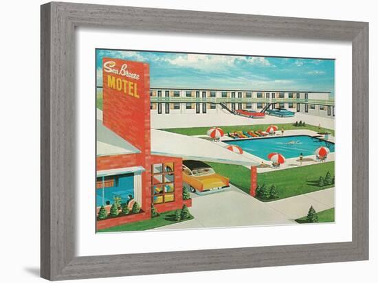 Sun Breeze Motel-null-Framed Art Print