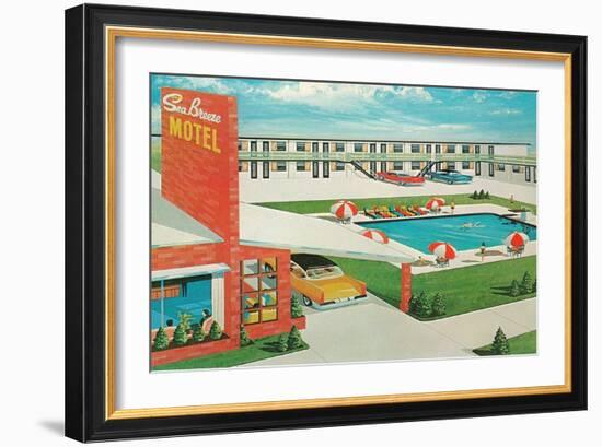 Sun Breeze Motel-null-Framed Art Print