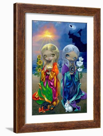 Sun Child and Moon Child-Jasmine Becket-Griffith-Framed Art Print