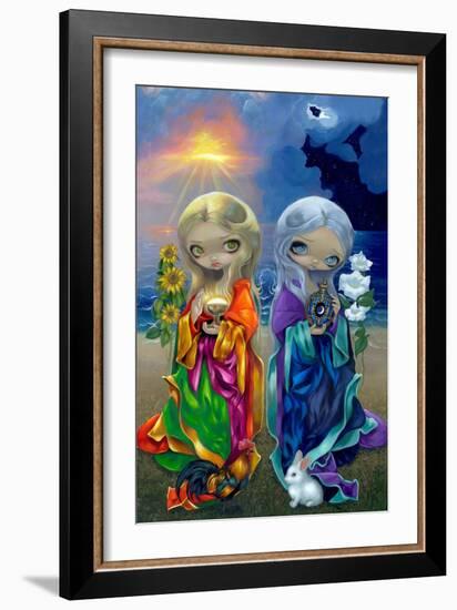 Sun Child and Moon Child-Jasmine Becket-Griffith-Framed Art Print