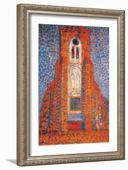 Sun, Church in Zeeland; Zoutelande Church Facade-Piet Mondrian-Framed Giclee Print