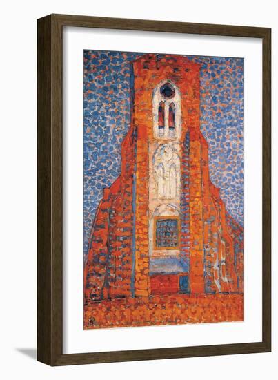 Sun, Church in Zeeland; Zoutelande Church Facade-Piet Mondrian-Framed Giclee Print