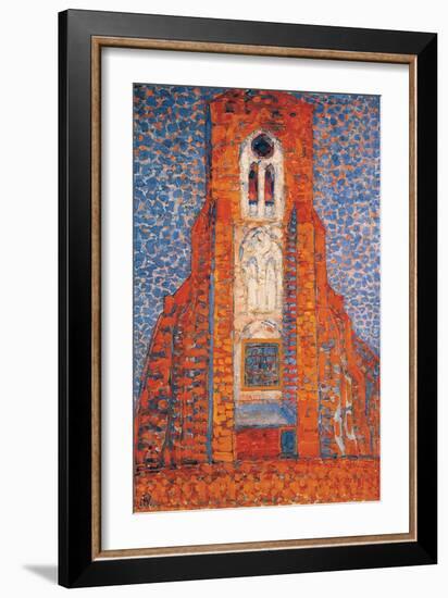 Sun, Church in Zeeland; Zoutelande Church Facade-Piet Mondrian-Framed Giclee Print