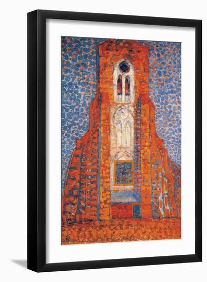 Sun, Church in Zeeland; Zoutelande Church Facade-Piet Mondrian-Framed Giclee Print