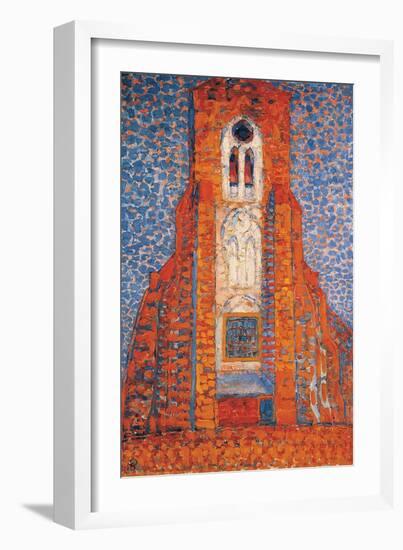 Sun, Church in Zeeland; Zoutelande Church Facade-Piet Mondrian-Framed Giclee Print