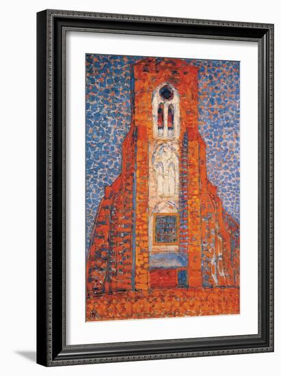 Sun, Church in Zeeland; Zoutelande Church Facade-Piet Mondrian-Framed Giclee Print