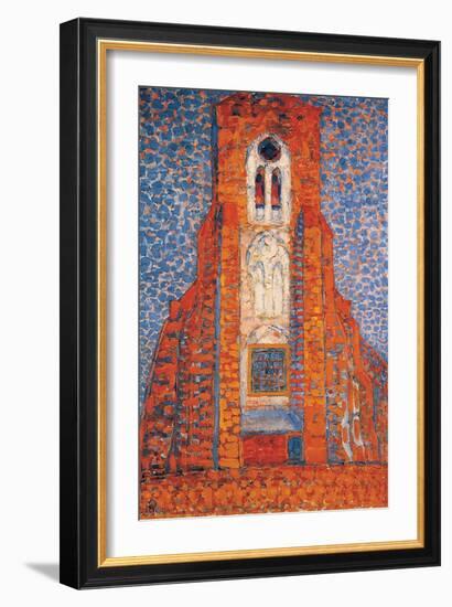 Sun, Church in Zeeland; Zoutelande Church Facade-Piet Mondrian-Framed Giclee Print