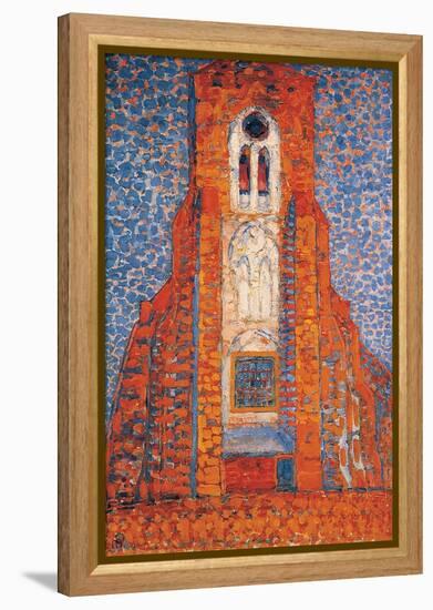 Sun, Church in Zeeland; Zoutelande Church Facade-Piet Mondrian-Framed Premier Image Canvas