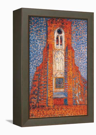 Sun, Church in Zeeland; Zoutelande Church Facade-Piet Mondrian-Framed Premier Image Canvas