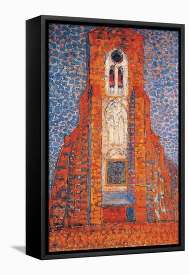 Sun, Church in Zeeland; Zoutelande Church Facade-Piet Mondrian-Framed Premier Image Canvas