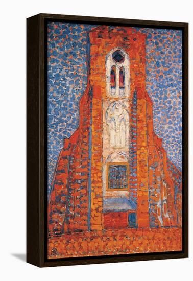 Sun, Church in Zeeland; Zoutelande Church Facade-Piet Mondrian-Framed Premier Image Canvas