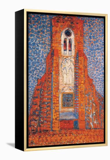 Sun, Church in Zeeland; Zoutelande Church Facade-Piet Mondrian-Framed Premier Image Canvas