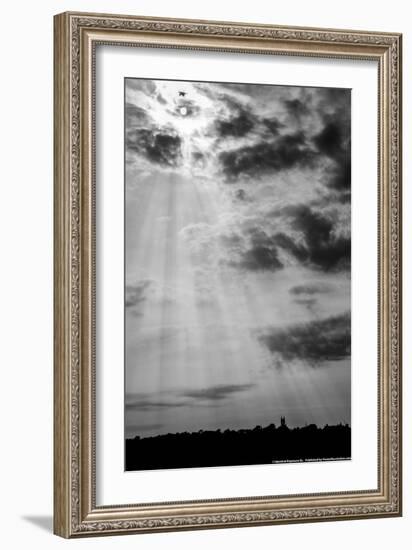 Sun Coming Through the Clouds-null-Framed Photo