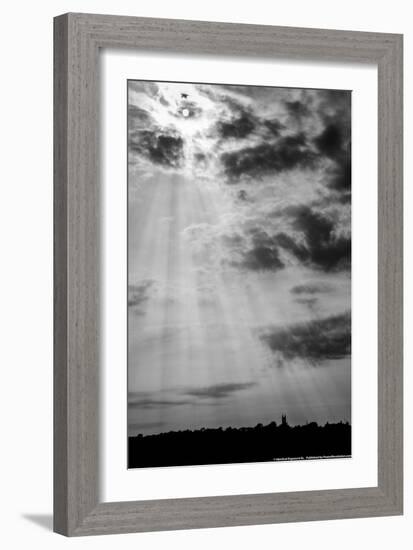 Sun Coming Through the Clouds-null-Framed Photo