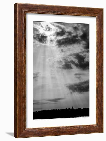 Sun Coming Through the Clouds-null-Framed Photo