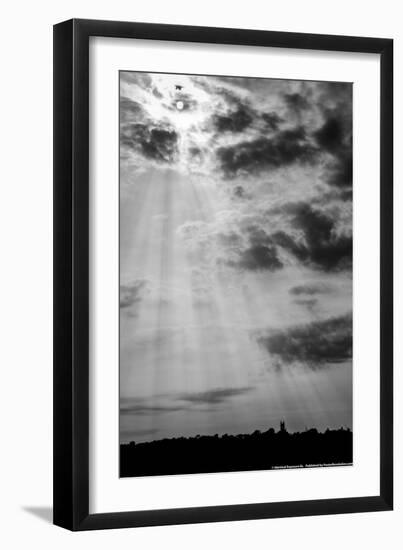 Sun Coming Through the Clouds-null-Framed Photo