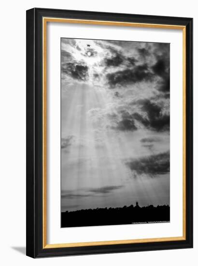 Sun Coming Through the Clouds-null-Framed Photo