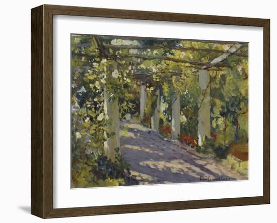 Sun Dappled Garden with Trellis-Colin Campbell Cooper-Framed Giclee Print