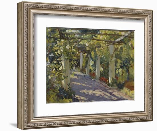 Sun Dappled Garden with Trellis-Colin Campbell Cooper-Framed Giclee Print