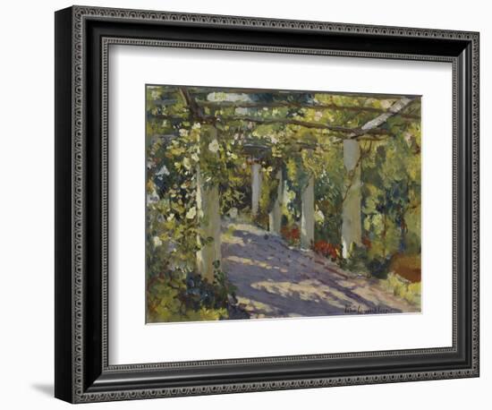 Sun Dappled Garden with Trellis-Colin Campbell Cooper-Framed Giclee Print