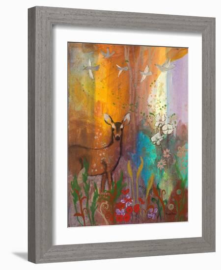 Sun Deer-Robin Maria-Framed Art Print