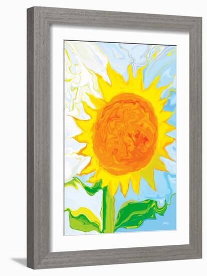 Sun Flower-Rabi Khan-Framed Art Print