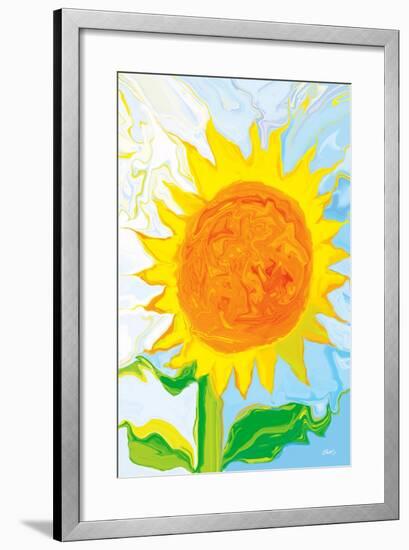 Sun Flower-Rabi Khan-Framed Art Print