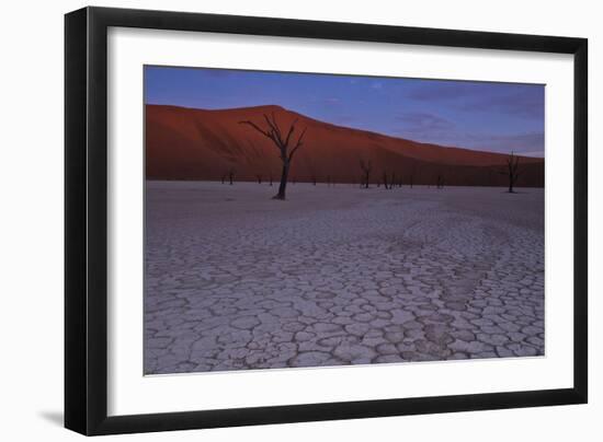 Sun Has Set The Rust Colored Dunes Turn Muted, Silhouettes Of The Dead Acacia Trees Of Deadvlei Pan-Karine Aigner-Framed Photographic Print