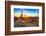 Sun is Setting between Saguaros, in Sonoran Desert.-Anton Foltin-Framed Photographic Print