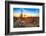 Sun is Setting between Saguaros, in Sonoran Desert.-Anton Foltin-Framed Photographic Print